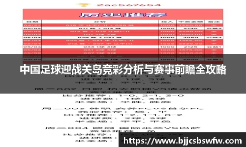 中国足球迎战关岛竞彩分析与赛事前瞻全攻略
