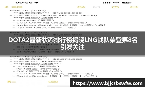 DOTA2最新状态排行榜揭晓LNG战队荣登第8名引发关注